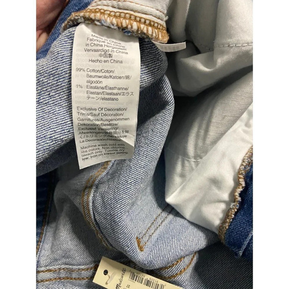 NWT Madewell Classic Straight Jeans in Light Wash: Step-Hem Edition-sz 37 - Picture 11 of 11